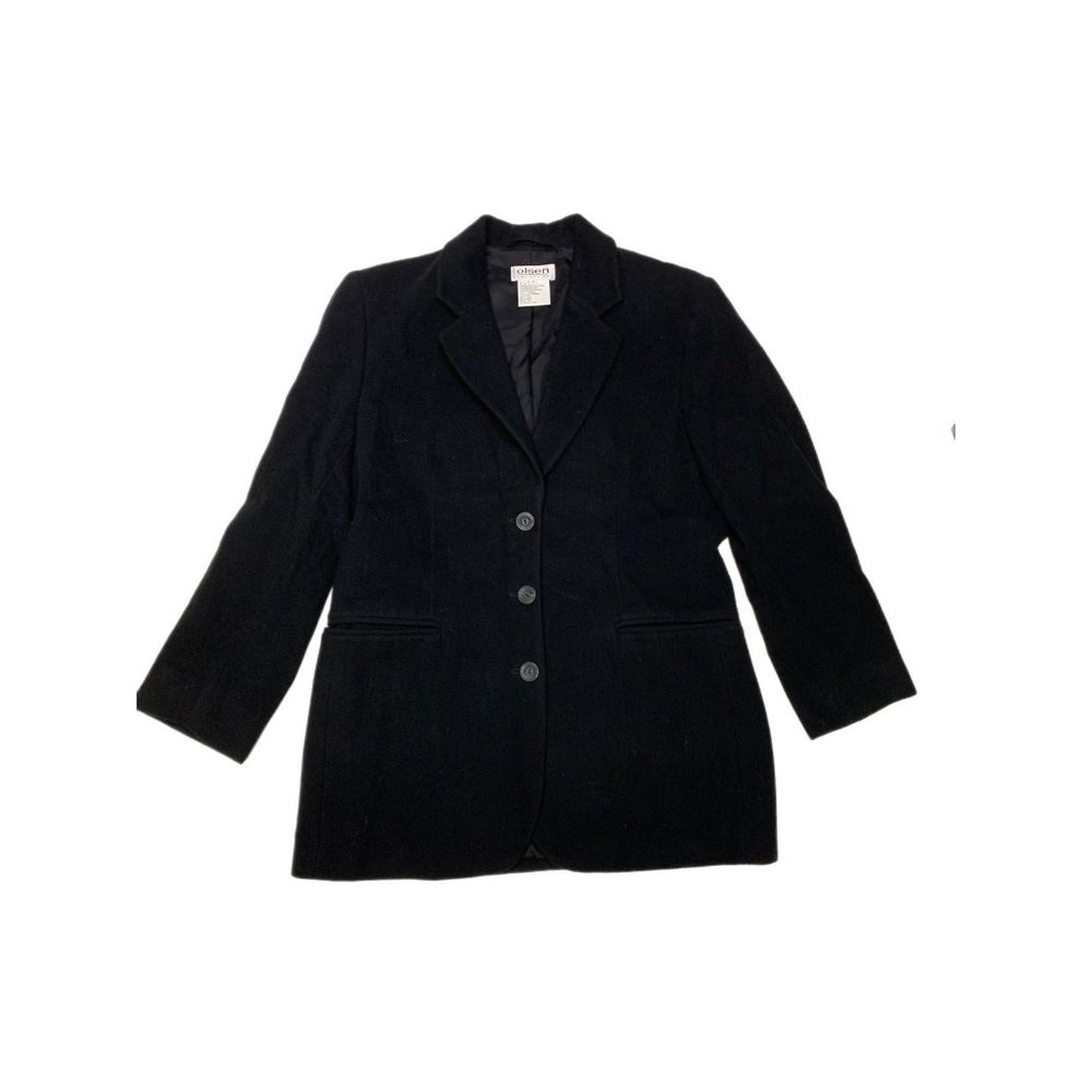 Olsen Collection Womens Black Wool Cashmere Blend Coat Size 6